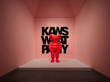 Installation view, KAWS: WHAT PARTY, Brooklyn Museum, February 26, 2021 - September 5, 2021. (Photo: Michael Biondo)
