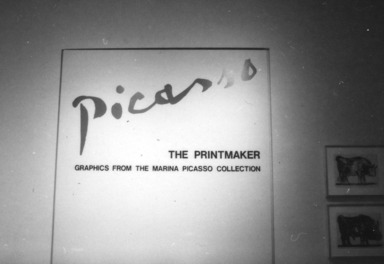 Picasso the Printmaker: Graphics from the Marina Picasso Collection. [11/23/1983 - 01/08/1984]. Installation view.