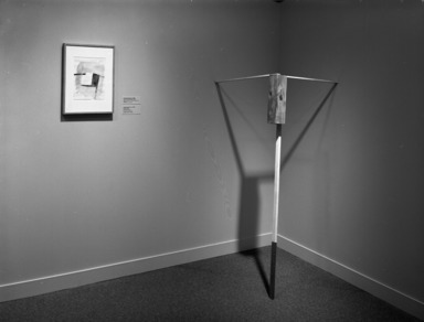 The Second Dimension: Twentieth-Century Sculptors' Drawings from The Brooklyn Museum. [06/25/1993 - 09/19/1993]. Installation view: 'Dog Catcher (Levitation)' and 'Untitled,' 1987. Al Taylor. Gifts of Susan Lorence.