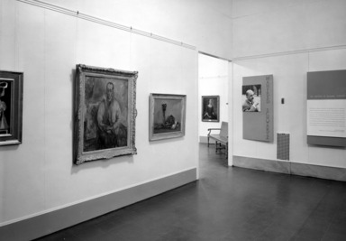 Paintings of Manfred Schwartz. [03/22/1961 - 05/14/1961]. Installation view.
