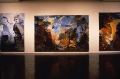 Charles Clough: Three Paintings for One Wall, December 13, 1985 through February 17, 1986 (Image: PSC_E1985i012.jpg Brooklyn Museum photograph, 1985)