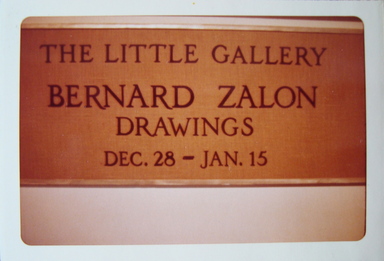 Drawings by Bernard Zalon.  [12/28/1975-01/15/1976]. Title label.