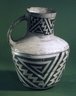 Pitcher with Black on White Geometric Designs
