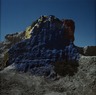 Untitled (Rock Formation Painted Blue/Yellow)