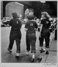 Three Girls Crossing Street (Livonia Avenue Under IRT New Lots El, East New York)