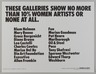 These Galleries Show No More Than 10% Women Artists or None At All