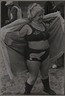 Martha Gronski, a member of the Coney Island Polar Bear Club, prepares for a swim in the ocean, December 3, 1972