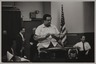 Eddie Bert, uk, Charles Mingus and George Wein, rehearsal, N.Y.C.