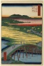 Sugatami Bridge, Omokage Bridge, and Jariba at Takata, No. 116 from One Hundred Famous Views of Edo