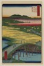 Sugatami Bridge, Omokage Bridge, and Jariba at Takata, No. 116 from One Hundred Famous Views of Edo
