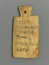 Mummy Tag with Greek Inscription