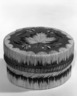 Circular Box with Maple Leaf Design on the Cover