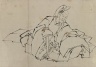 Drawing of Seated Nobleman in Full Costume