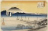 Returning Sails at Yabase (Yabase no Kihan), from Eight Views of the Province Omi (Omi Hakkei)