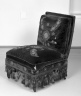 Upholstered Slipper Chair, Aesthetic Movement style with Moorish style embroidery (Rockefeller Room)