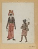 One of Set of Nine Watercolors showing Indians in Different Professions