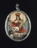 Painted Medallion in Locket Frame
Recto: Our Lady of Mount Carmel with Male Donor Figure
Verso: Archangel Raphael with Female Donor Figure