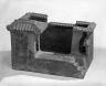 Model of farm outhouses with pig pen