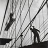 New York Harbor, Painters at Work on the Brooklyn Bridge, November, 1946