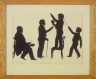 Cut Silhouette of Four Full Figures