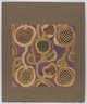 (Semi-abstract Floral Design - Yellow on Purple Background)