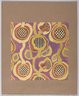 (Semi-abstract Floral Design - Yellow on Purple Background)