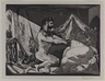 Faune D&eacute;voilant une Dormeuse (Jupiter et Antiope, d'apr&egrave;s Rembrandt)