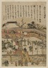 Tenmangu Shrine at Kameido, from an untitled series of Famous Places in Edo