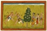 Vali and Sugriva Fighting, Folio from the Dispersed 'Shangri Ramayana'