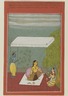 Nayika Awaits Her Lover, page from a series illustrating the Rasikapriya of Keshavadasa