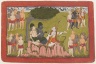 Rama and Lakshmana Confer with Sugriva about the Search for Sita, Page from a Dispersed Ramayana Series
