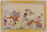 Mahasura Attacks the Devi, Folio from a Dispersed Devi Mahatmya Series