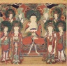 Amit'a (Amitabha) with Six Bodhisattvas and Two Arhats