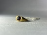 Plain Finger Ring with Dark Red Stone