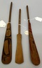 Three Painted Soapberry Spoons