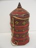 Pagoda Shaped Container with Lid and String