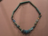 Single Strand Necklace with Bead and 5 Scarabs
