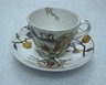 Teacup and Saucer; Pomegranate Pattern (from Complete Tea Service)