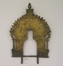 Small Perforated Arched Screen for an Image of Brass