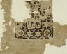 Square Fragment with Figure, Geometric, and Potted Plant Decoration