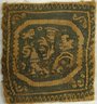 Square Fragment with Figural, Animal, and Botanical Decoration