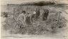Four Peasants Working in a Field