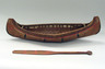 Model of Dug-out Canoe and Paddle