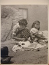 Two Hopi Indian Girls Selling Pottery, San Idelfonso Pueblo, NM