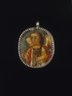 Painted Medallion in Locket Frame, Recto: Angel, Verso: Saint Barbara with Attributes of a Castle Tower and Martyr's Palm Frond