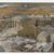 James Tissot (Nantes, France, 1836–1902, Chenecey-Buillon, France). <em>The Pagan Temple Built by Hadrian on the Site of Calvary (Le temple païen construit par Hadrien sur l'emplacement de Calvaire)</em>, 1886-1894. Opaque watercolor over graphite on gray wove paper, Image: 6 5/16 x 13 13/16 in. (16 x 35.1 cm). Brooklyn Museum, Purchased by public subscription, 00.159.10 (Photo: Brooklyn Museum, 00.159.10_PS2.jpg)