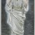 James Tissot (French, 1836-1902). <em>Jesus Walks on the Sea (Jésus marche sur la mer)</em>, 1886-1894. Opaque watercolor over graphite on green wove paper, Image: 11 3/16 x 4 13/16 in. (28.4 x 12.2 cm). Brooklyn Museum, Purchased by public subscription, 00.159.138 (Photo: Brooklyn Museum, 00.159.138_PS1.jpg)