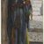 James Tissot (Nantes, France, 1836–1902, Chenecey-Buillon, France). <em>The Repentant Mary Magdalene (Madeleine répentante)</em>, 1886-1894. Opaque watercolor over graphite on gray wove paper, Image: 8 9/16 x 3 15/16 in. (21.7 x 10 cm). Brooklyn Museum, Purchased by public subscription, 00.159.155 (Photo: Brooklyn Museum, 00.159.155_PS1.jpg)