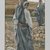 James Tissot (Nantes, France, 1836–1902, Chenecey-Buillon, France). <em>The Holy Virgin in Her Youth (La sainte vierge jeune)</em>, 1886-1894. Opaque watercolor over graphite on gray wove paper, Image: 8 5/8 x 3 3/8 in. (21.9 x 8.6 cm). Brooklyn Museum, Purchased by public subscription, 00.159.17 (Photo: Brooklyn Museum, 00.159.17_PS2.jpg)