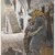 James Tissot (Nantes, France, 1836–1902, Chenecey-Buillon, France). <em>The Return of the Prodigal Son (Le retour de l'enfant prodigue)</em>, 1886-1894. Opaque watercolor over graphite on gray wove paper, Image: 8 11/16 x 5 1/2 in. (22.1 x 14 cm). Brooklyn Museum, Purchased by public subscription, 00.159.185 (Photo: Brooklyn Museum, 00.159.185_PS1.jpg)